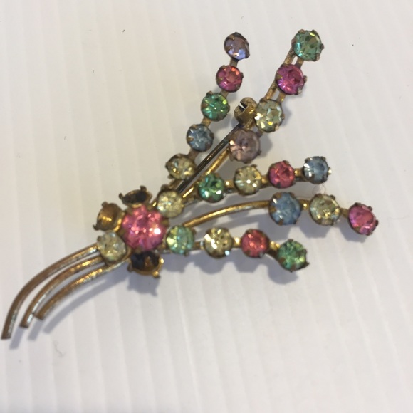 VINTAGE BROOCHES X 3  gold tone circa 1950s - Picture 13 of 14